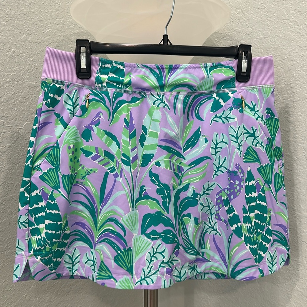Lilly Pulitzer Run Around Skort Skirt UPF 50+ Luxletic Purple Iris Style 5937 M